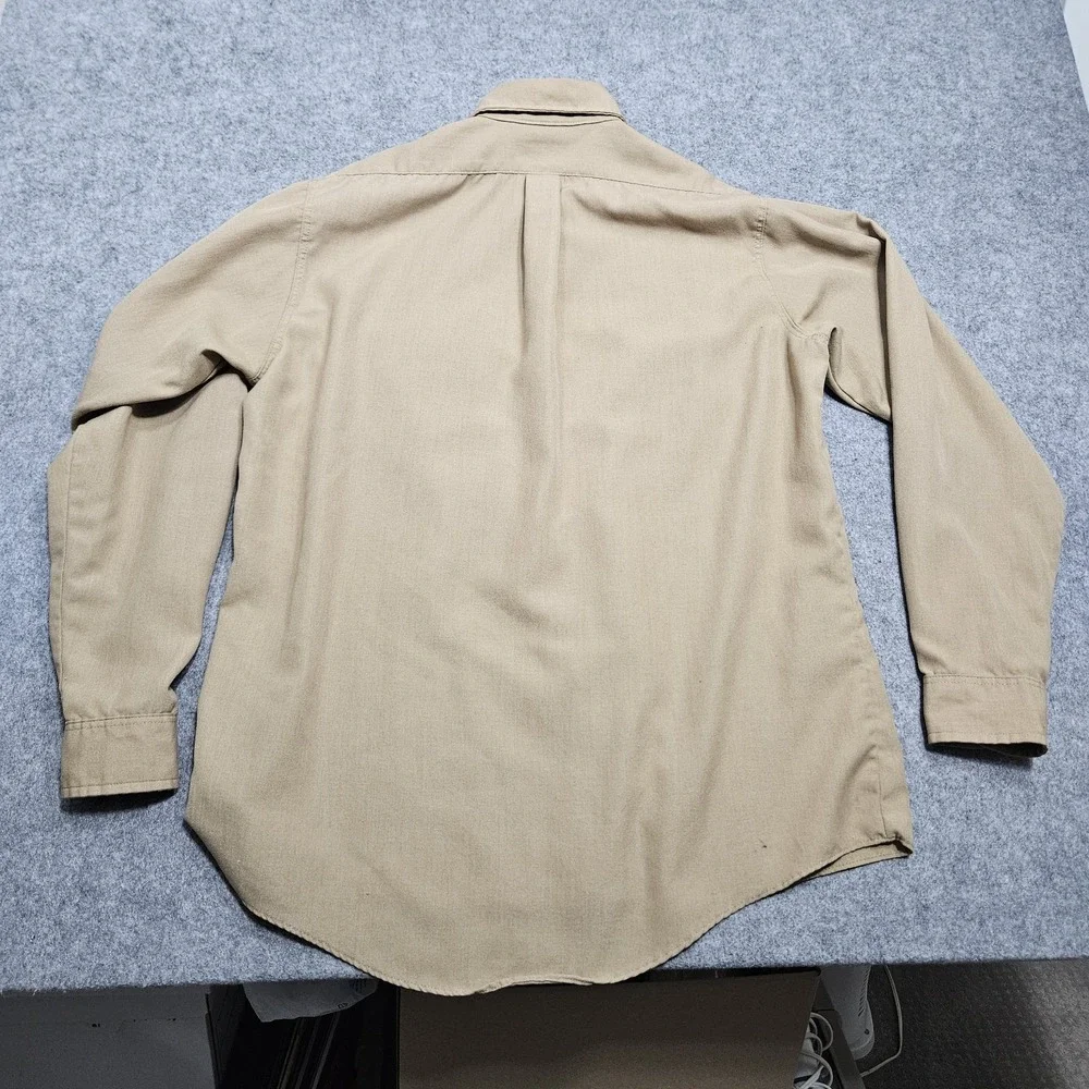 Bulwark‎ FR Shirt Mens Beige 46-Long Flame Resistant Long Sleeve Button Up
